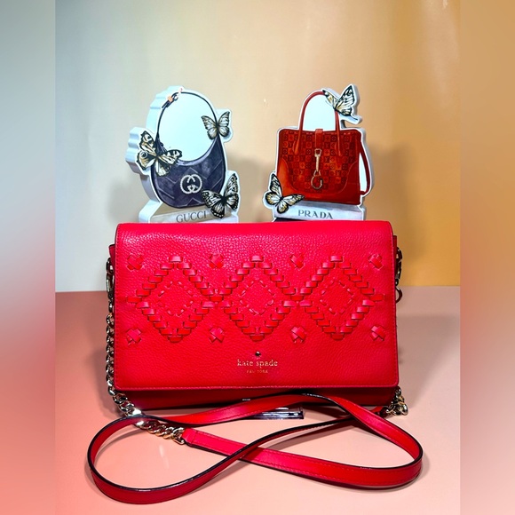kate spade Handbags - Kate Spade Flynn Street Valencia Prickly Pear Leather Crossbody Bag